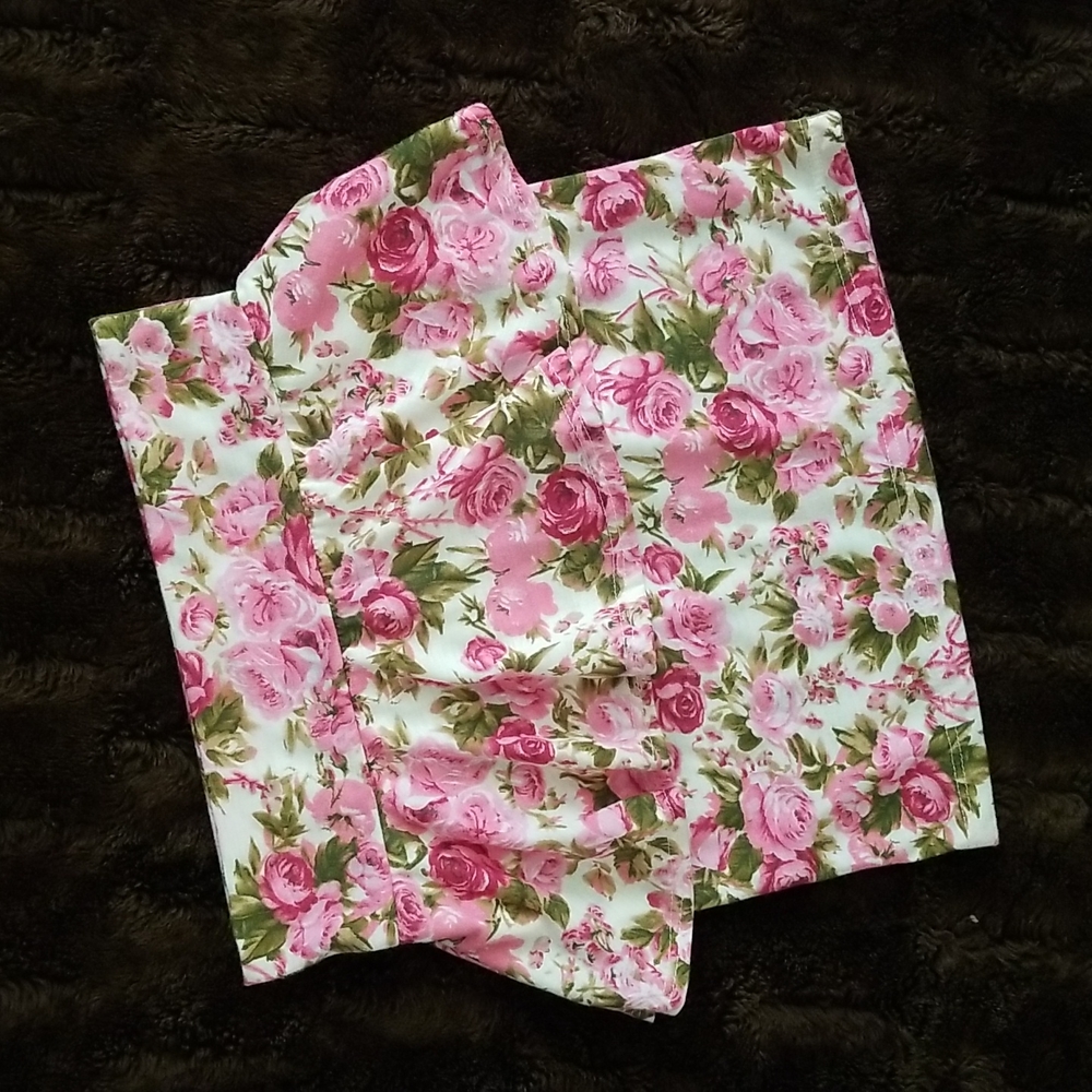 Rue21 Floral Mini Skirt - Pink and Green